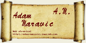 Adam Maravić vizit kartica